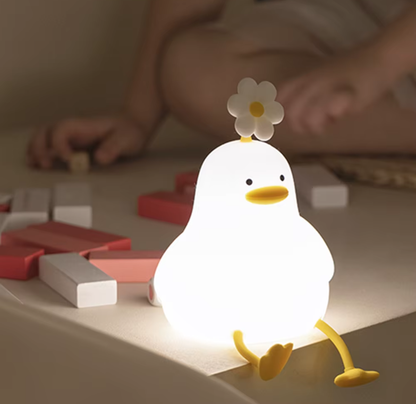 TwinklePal® Cute Duck LED Squishy Night Light For Gift USB Rechargeable Duck Lamp