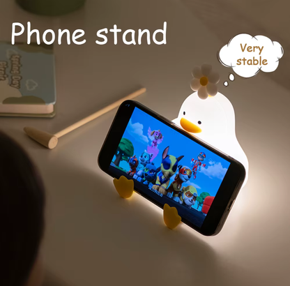 TwinklePal® Cute Duck LED Squishy Night Light For Gift USB Rechargeable Duck Lamp