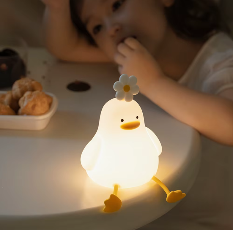 TwinklePal® Cute Duck LED Squishy Night Light For Gift USB Rechargeable Duck Lamp