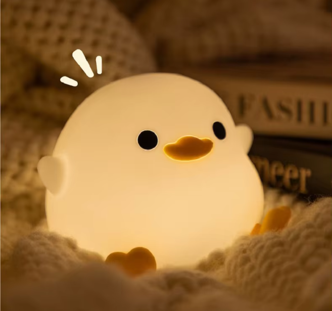 TwinklePal® Cute Duck LED Squishy Night Light For Gift USB Rechargeable Duck Lamp