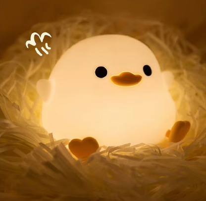 TwinklePal® Cute Duck LED Squishy Night Light For Gift USB Rechargeable Duck Lamp