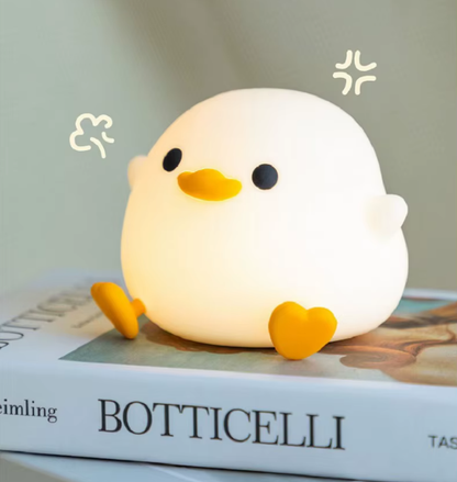 TwinklePal® Cute Duck LED Squishy Night Light For Gift USB Rechargeable Duck Lamp