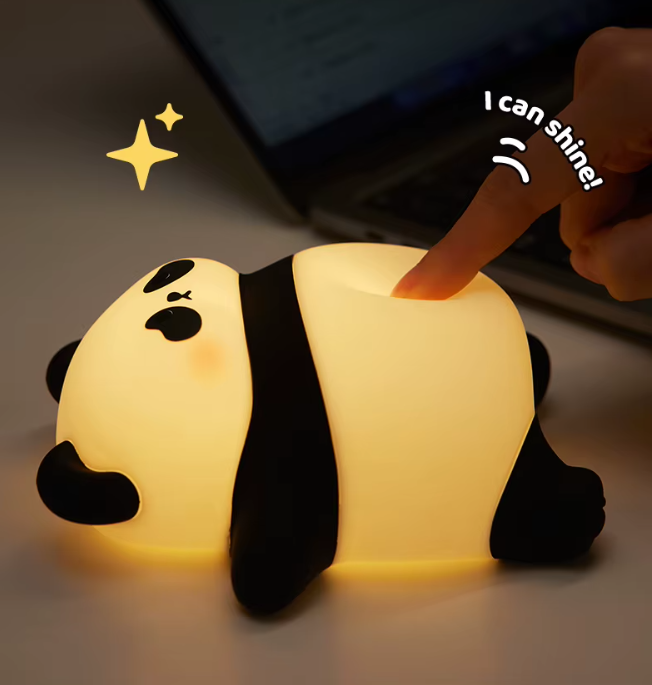 TwinklePal® Cute Panda Night Light LED Squishy Tap Lamp Best Gift for Baby and Girl🎁