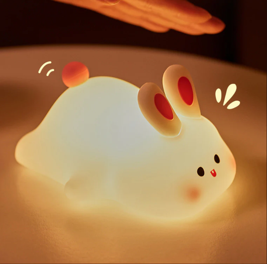 TwinklePal® Cute Rabbit Night Light LED Squishy Tap Lamp Best Gift 🎁